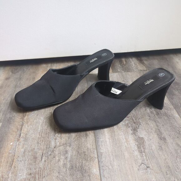 New Women's Black 8.5 Y2K Mules - Picture 1 of 6